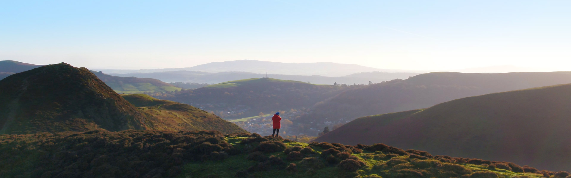 A walker on Long Mynd, Shropshire